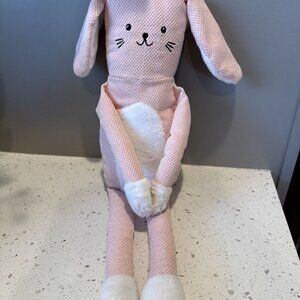 Pink Bunny Stuffed Hook And Loop Hand And Feet 20” Tall